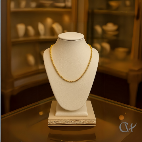 Yellow Gold Salomonic Cord Chain: Unrivaled Elegance and Presence