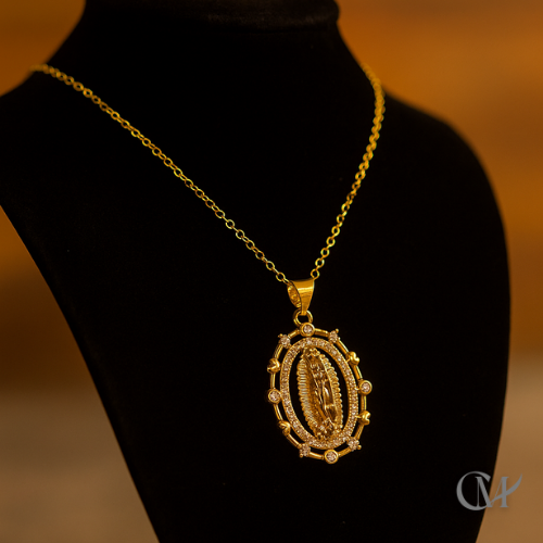 Virgin of Guadalupe in 18K Gold – Handcrafted Edition