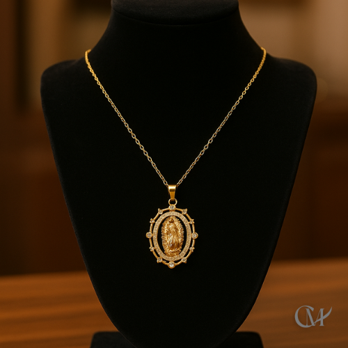 Virgin of Guadalupe in 18K Gold – Handcrafted Edition
