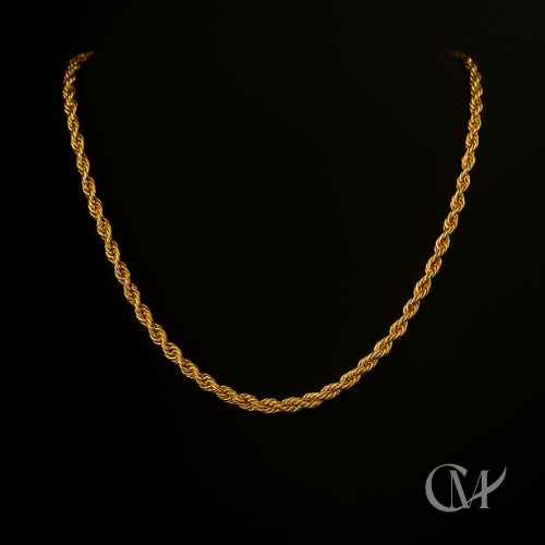 Yellow Gold Salomonic Cord Chain: Unrivaled Elegance and Presence