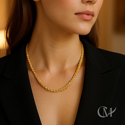 Yellow Gold Salomonic Cord Chain: Unrivaled Elegance and Presence